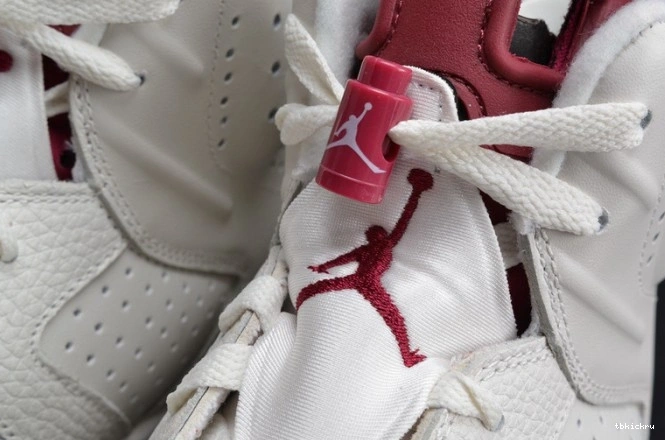 Cheap TBkick Air 6 Jordan 384664-116 white Maroon Retro 0724